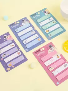 1 pieza Nota adhesiva al azar con estampado de dibujos animados - Multicolor - Ver 1