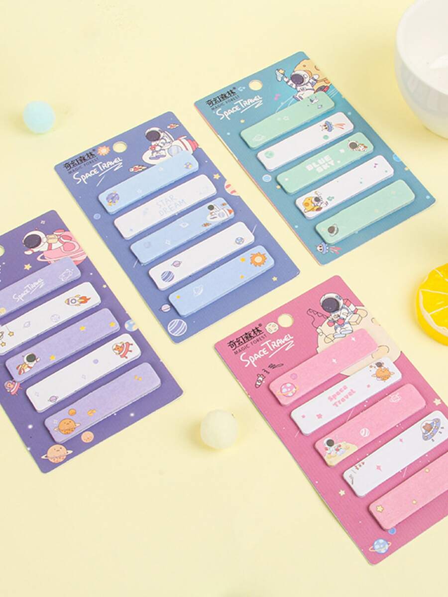 1 pieza Nota adhesiva al azar con estampado de dibujos animados - Multicolor - Ver 1