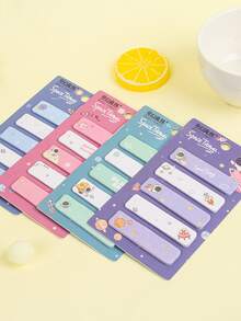 1 pieza Nota adhesiva al azar con estampado de dibujos animados - Multicolor - Ver 3