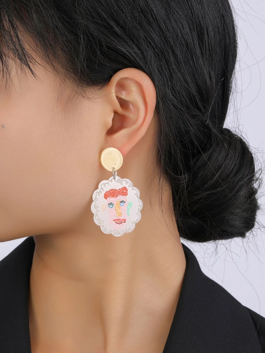 卡通耳墜 - 彩色 - 查看 1