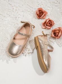 1雙時尚舒適的女孩平底鞋,金色,商品