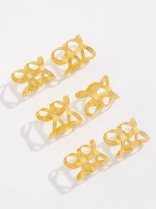 20入組鏤空電話線髮圈