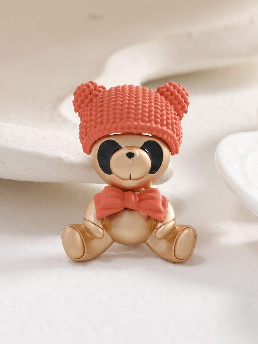 Cartoon Bear Design Brooch - Multicolor - View 1