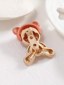 Cartoon Bear Design Brooch - Multicolor - View 2