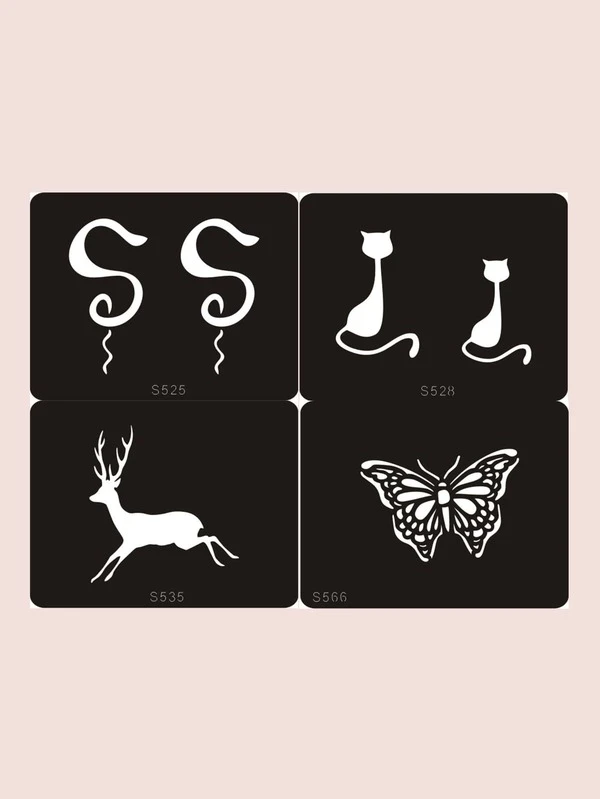 4sheets butterfly cat print tattoo stencil shein asia