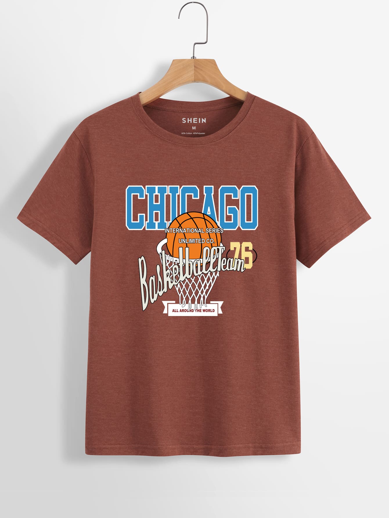 Shein basketball t shirt clearance