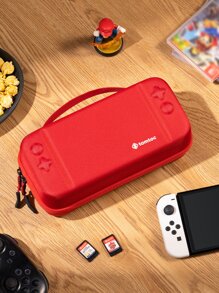 tomtoc Estuche protector de transporte compatible con Nintendo Switch OLED - Rojo - Ver 2