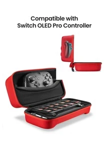 tomtoc Estuche protector de transporte compatible con Nintendo Switch OLED - Rojo - Ver 6