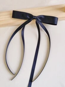 蝴蝶結裝飾鴨嘴夾 - 黑色 - 查看 3