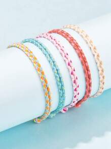 5 pièces Bracelet à blocs de couleurs - Multicolore - Voir 2