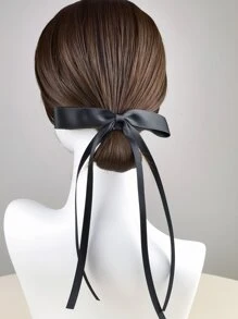 蝴蝶結裝飾鴨嘴夾 - 黑色 - 查看 4