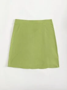 Falda con cordón ajustable para vacaciones de verano en la playa - Verde Oliva - Ver 7