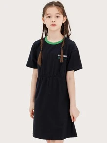 Đầm Gái Lá thư Giải trí - màu đen - Xem 5