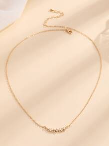 Cubic Zirconia Leaf Charm Necklace