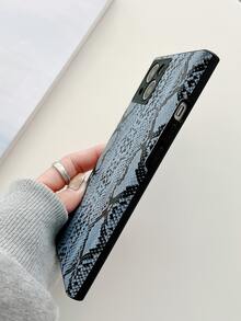 vỏ điện thoại họa tiết da rắn - Màu xanh lam - Xem 3