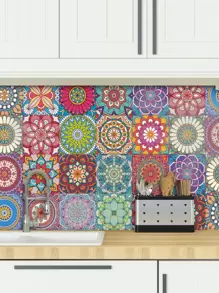 24pcs Graphic Print Kitchen Sticker - Multicolor - View 1