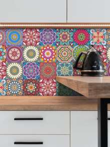 24pcs Graphic Print Kitchen Sticker - Multicolor - View 5