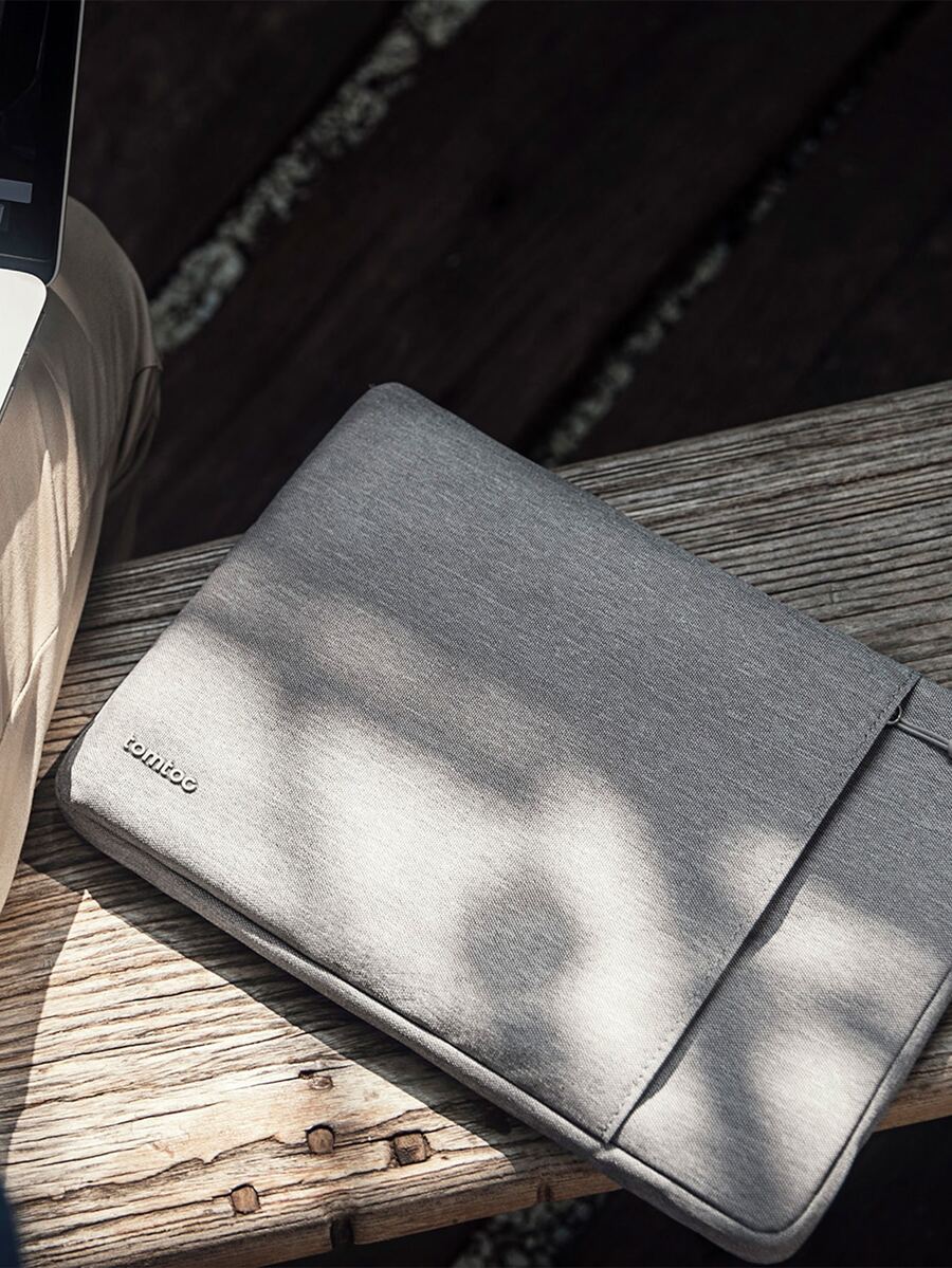 tomtoc 素色電腦包適用於英寸 - 灰色 - 查看 1