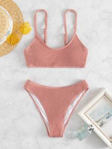 Textured Bikini For Summer Beach