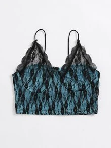 Camis Encaje en contraste Color combinado Sexy - Multicolor - Ver 3