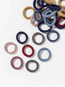 120入組素色髮圈 - 彩色 - 查看 2