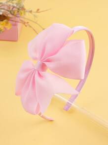 小女童蝴蝶結裝飾髮箍 - 粉色 - 查看 3