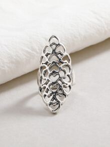 鏤空圓環 - 銀色 - 查看 2