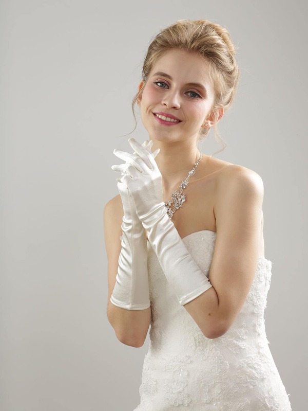 زوج من قفازات السادة السادة للنساء بطول 38 سم، مناسبة للكريسماس والعام الجديد والحفلات الرسمية والزفاف، إكسسوارات الخريف