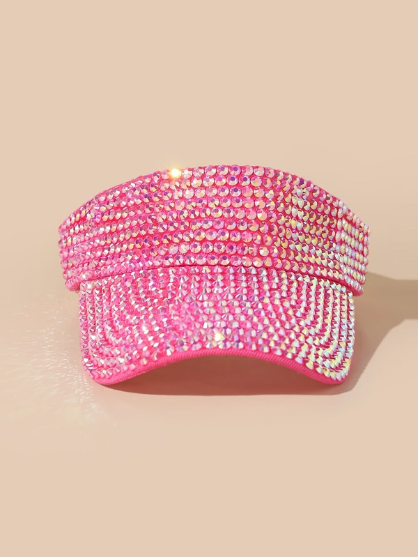 Rhinestone Decor Visor Hat SHEIN UK