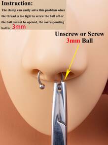 5 Cái/bộ Vòng Mũi Tối Giản Với Bóng Vít Kẹp Dụng Cụ Trang Sức Bằng Thép Không Gỉ Thời Trang Punk Xỏ Khuyên Hoàn Hảo Cho Cơ Thể phụ Nữ Và Nam Giới Quà Tặng Trang Sức - Bạc - Xem 5