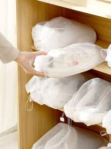 10pcs Solid Color Shoe Dust Bag - White - View 2
