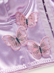 SHEIN ICON Cami ngọn 90s Bướm vá - Màu Lilac Tím - Xem 3