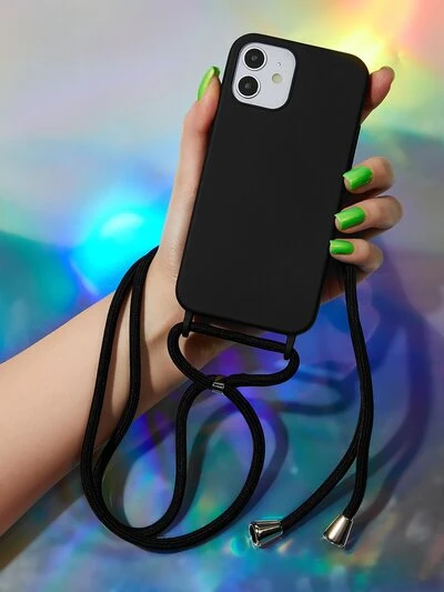 Solid Case Compatible With iPhone With Lanyard