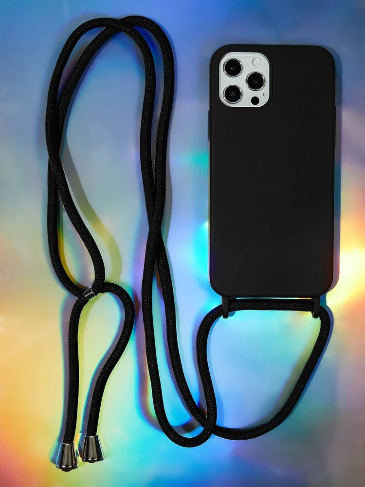 Solid Case Compatible With iPhone With Lanyard