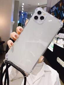 Funda de móvil transparente con cordón compatible con iPhone 11, iPhone 13, iPhone 14 Pro Max - transparente - Ver 2