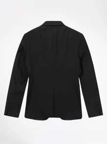 CLOUDSTYLE Áo cộc tay Nam Túi Nút phía trước màu trơn Công việc - màu đen - Xem 2