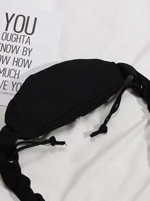 Túi đeo chéo Khối Màu Có thể điều chỉnh được Mát mẻ - màu đen - Xem 2