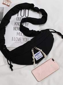 Túi đeo chéo Khối Màu Có thể điều chỉnh được Mát mẻ - màu đen - Xem 8