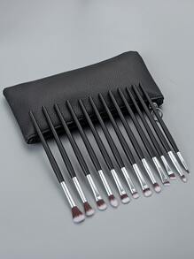 Bộ 12 cọ trang điểm mắt đa năng kèm túi đựng, Bộ cọ, Bộ cọ trang điểm, Bộ cọ trang điểm, Bộ trang điểm hoàn chỉnh, Bộ cọ trang điểm, Bộ trang điểm hoàn chỉnh, Bộ cọ, Bộ cọ trang điểm, Bộ quà tặng trang điểm - màu đen - Xem 1
