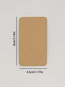 100 piezas Tarjeta unicolor - Negro - Ver 3