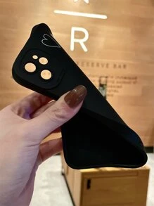 vỏ điện thoại hình trái tim - Đen và trắng - Xem 3