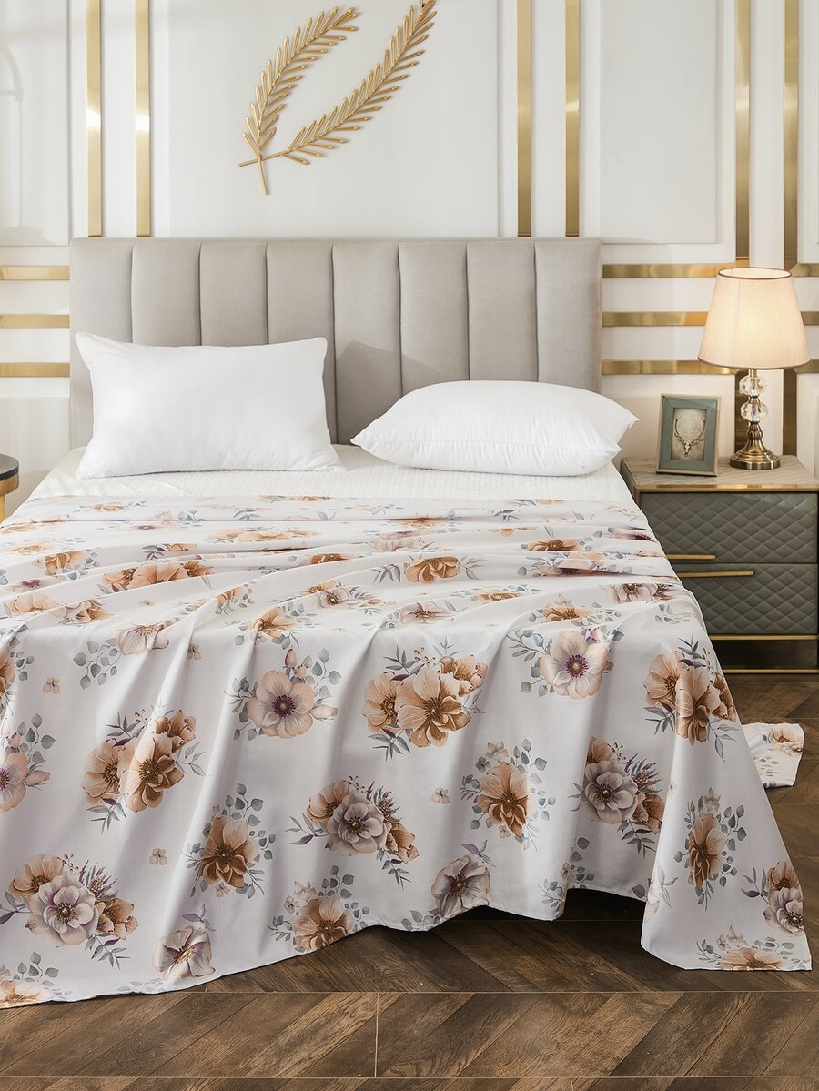 Flower Print Flat Sheet SHEIN USA