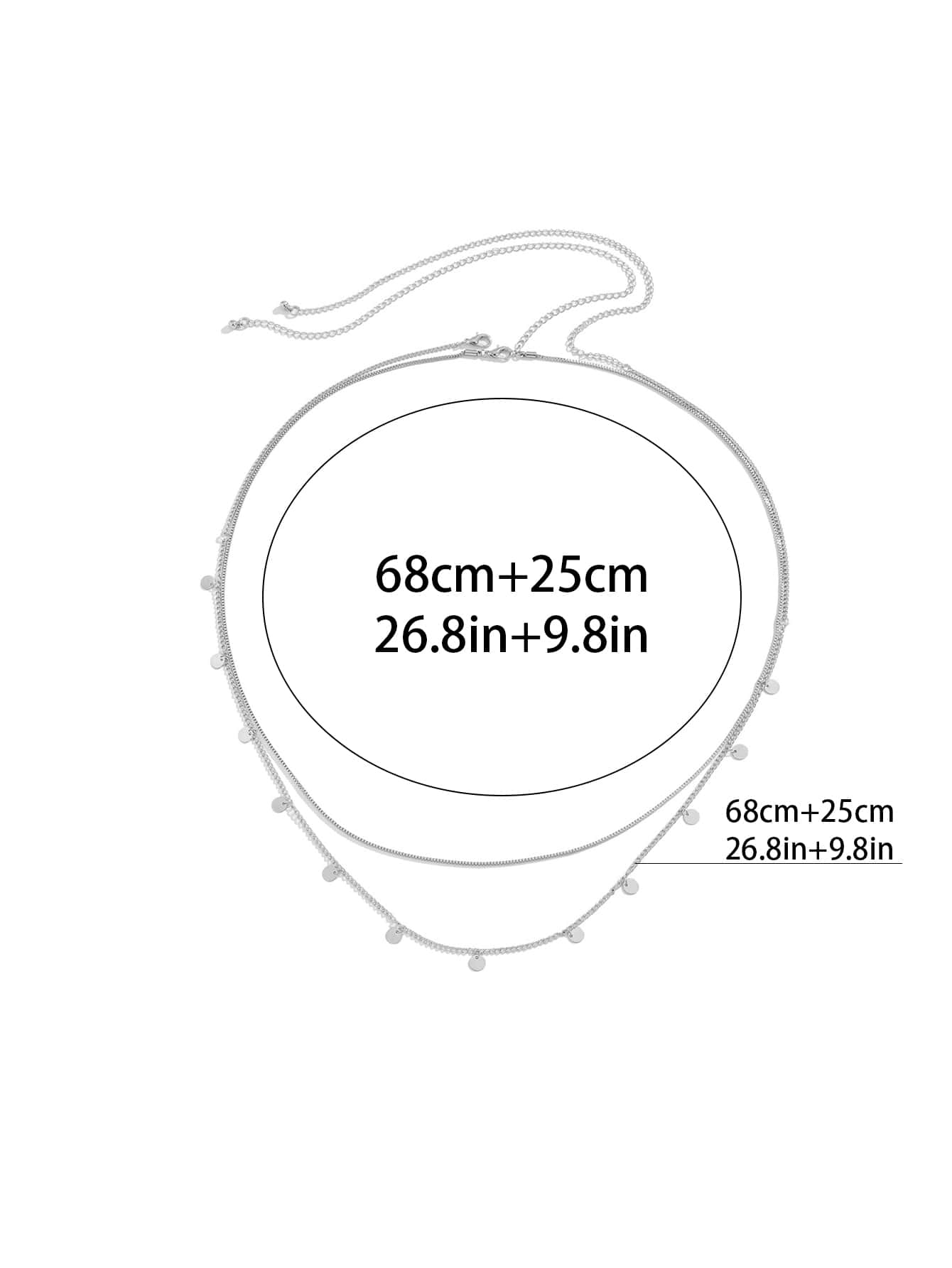 2pcs Disc Charm Waist Chain