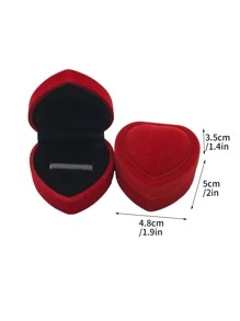 Hộp lưu trữ đồ trang sức hình trái tim 1 cái - Đỏ - Xem 4