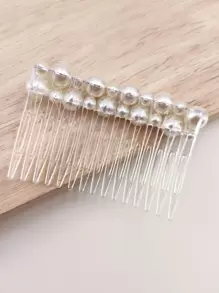 Horquilla con diseño de perla artificial - Blanco - Ver 5