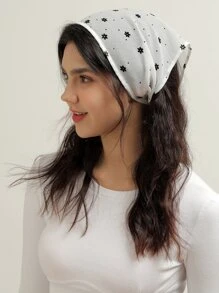 3pcs Flower Print Hair Band Butterfly - White - View 5