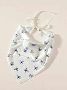 1 pieza Diadema/Pañuelo para la cabeza con diseño de mariposa para playa/vacaciones, pañuelo para el cabello, accesorios para el cabello para mujer para outfits de vacaciones - Azul - Ver 4