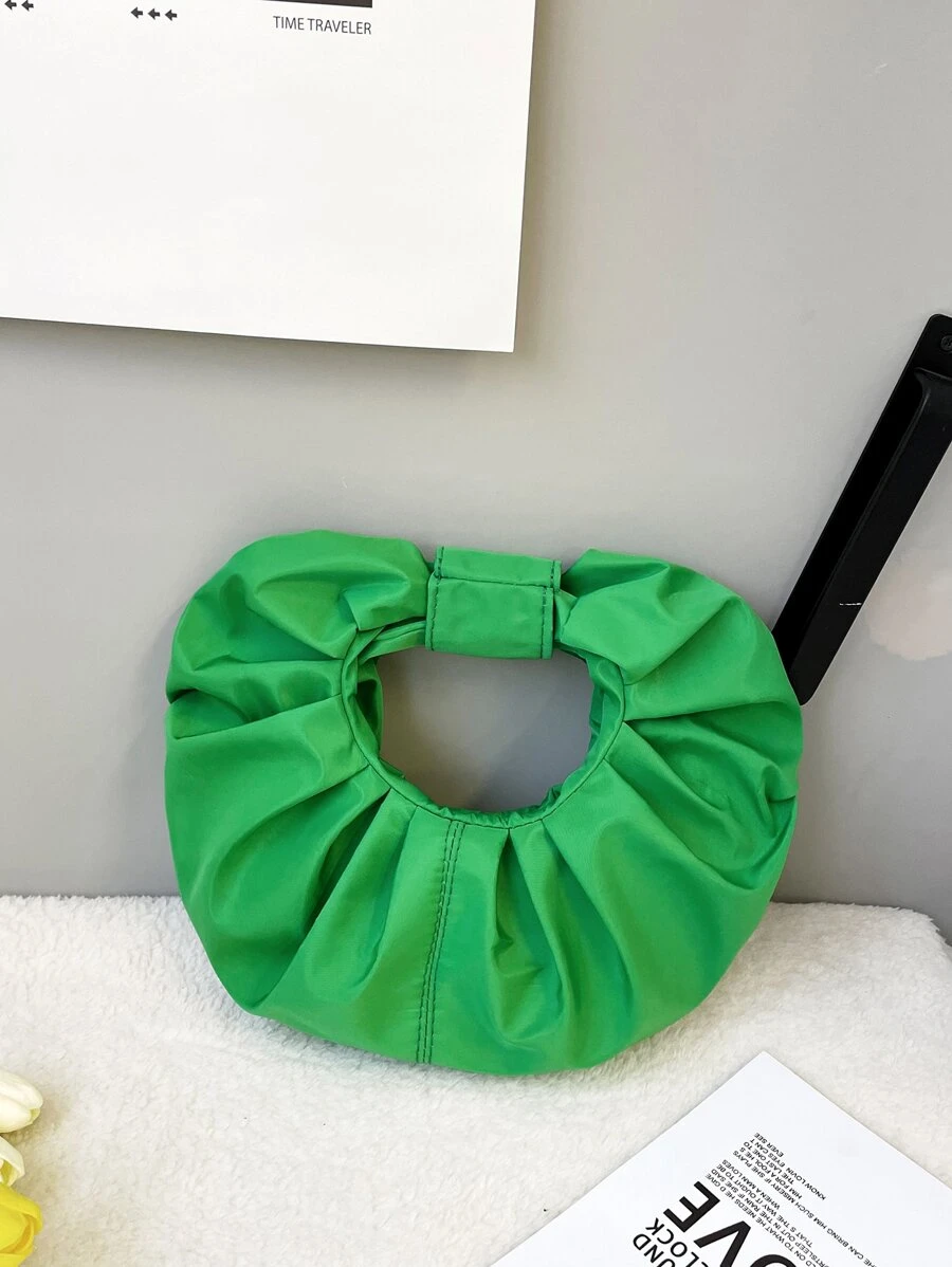 Bolso cartera fruncido - Verde - Ver 1