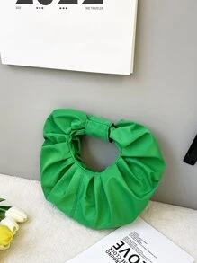 Bolso cartera fruncido - Verde - Ver 2