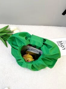 Bolso cartera fruncido - Verde - Ver 4